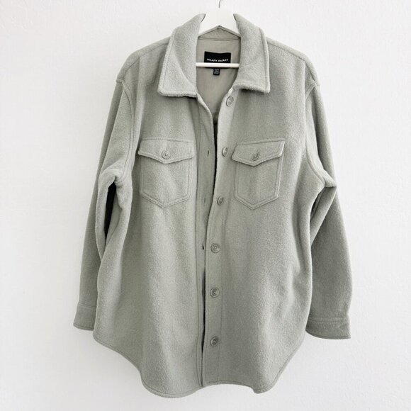 Hilary Radley Collared Button Up Longline Shacket Shirt Outdoor Casual Preppy XL - Picture 2 of 10